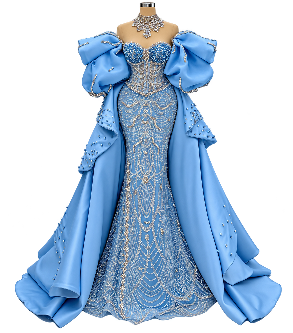 Sky Blue Statement Gown