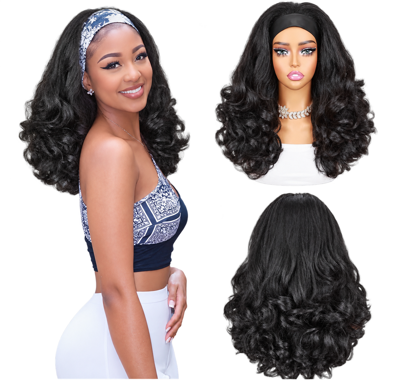 Soft Wave Headband Wig