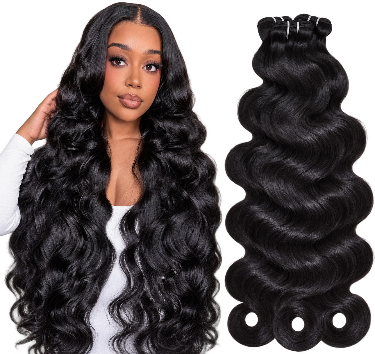 Body Wave Human Hair Bundle Edit — photo 3