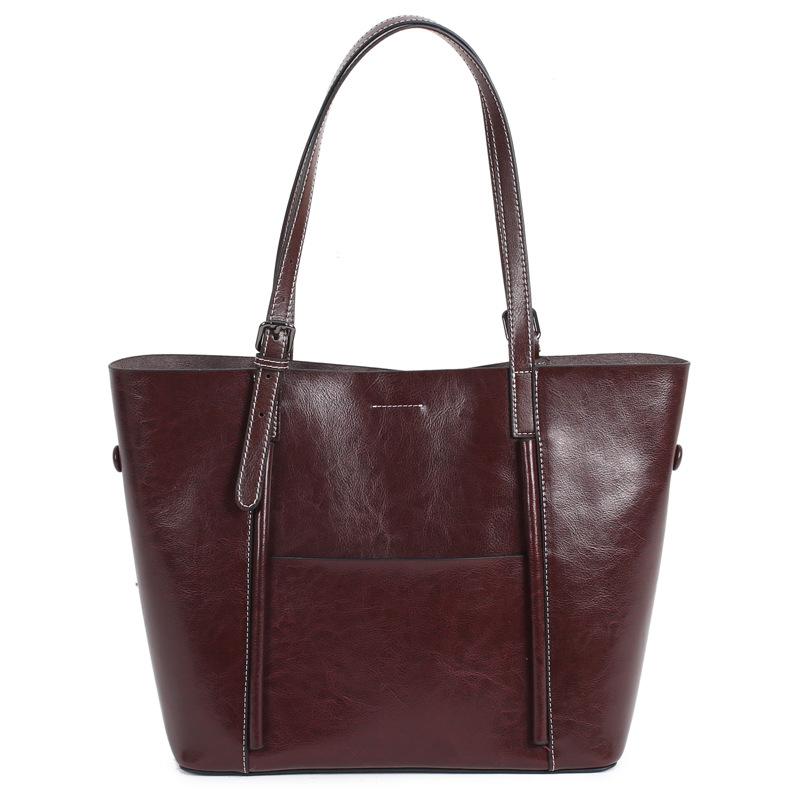 Burgundy Pocket Tote